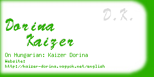 dorina kaizer business card